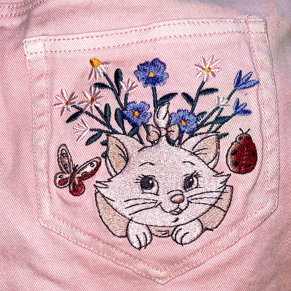 Disney The Aristocats Pink Denim Shorts - Picture 3 of 4